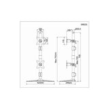 Amer AMR2SV Supporti a parete per TV 61 cm [24] Scrivania Nero (DUAL MONITOR MOUNT - VERTICAL STAND)