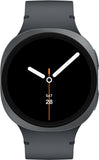 Samsung Galaxy Watch8 - 40 mm - Carbon-Schwarz - intelligente Uhr mit Sportband - Gummi - Graphit - Bandgre: S/M - Anzeige 3.4 cm (1.34") (SM-L325FDAADBT)