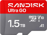 SanDisk Ultra GO microSDXC 1,5 TB UHS-I Speicherkarte 190 MB/s V10 A1 U1 C10