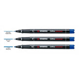STABILO OHPEN FINE PENNA RICARICABILE PUNTA IN FIBRA 0.7 mm COLORI ASSORTITI CONF. 8 Pz.