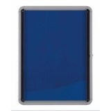 Nobo Bacheca per interni-fondo in tessuto 6xA4 anta a battente (Nobo 1902555 Premium Plus Internal Glazed Case Blue Felt 6 x A4)