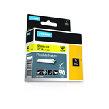 DYMO D1 RHINOPRO NASTRO IN NYLON PER STAMPANTI A TRASFERIMENTO TERMICO 12MM X 3.5MT COLORE GIALLO STAMPA NERO (18490A)