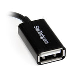 STARTECH CAVO ADATTATORE MICRO USB A USB FEMMINA ANGOLATO A DESTRA NERO