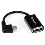 STARTECH CAVO ADATTATORE MICRO USB A USB FEMMINA ANGOLATO A DESTRA NERO