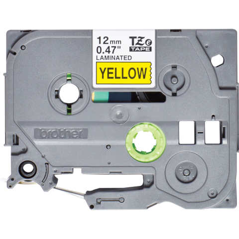 BROTHER TZE631S NASTRO LAMINATO 12MMx4MT COLORE GIALLO STAMPA NERO