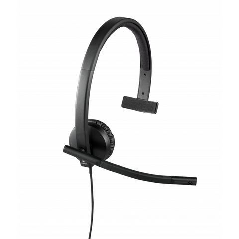 LOGITECH H570E MONO CUFFIA MONOAURALE CON MICROFONO CAVO 1MT CONNETTORE USB COLORE NERO