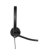 LOGITECH H570E STEREO CUFFIE CON MICROFONO CAVO 1MT CONNETTORE USB COLORE NERO