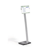 Durable INFO SIGN Stand informativo A4 Acrilico, Alluminio Argento