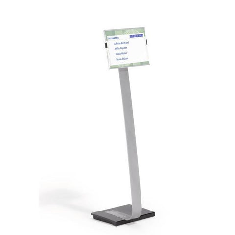 Durable INFO SIGN Stand informativo A4 Acrilico, Alluminio Argento