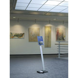 Durable INFO SIGN Stand informativo A4 Acrilico, Alluminio Argento