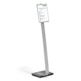 Durable INFO SIGN Stand informativo A4 Acrilico, Alluminio Argento