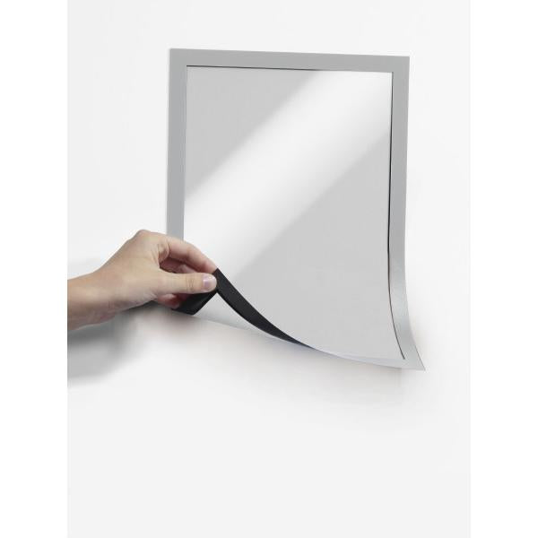 DURABLE DURAFRAME CORNICE ESPOSITIVA A FISSAGGIO MAGNETICO 323X236 mm A4 ARGENTO CONF 5 Pz.