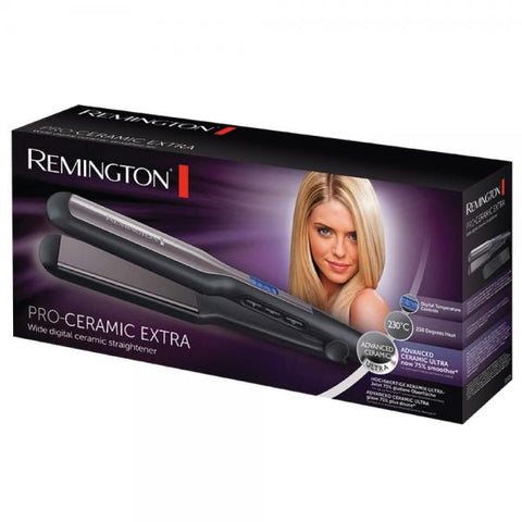 REMINGTON S5525 PIASTRA LARGA PER CAPELLI IN CERAMICA CON DISPLAY TEMPERATURA 150-230 GRADI TERMOSTATO REGOLABILE SPEGNIMENTO AUTOMATICO GARANZIA ITALIA
