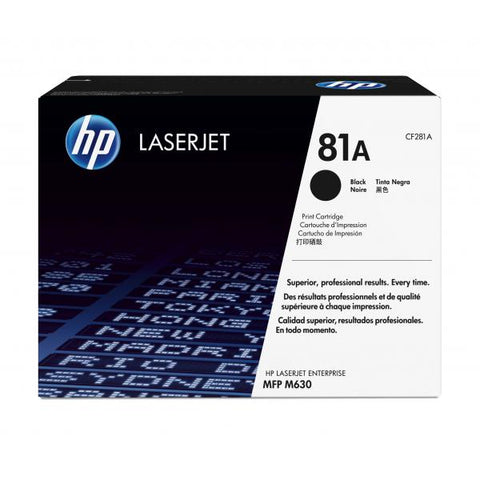 HP 81A TONER NERO PER MFP M630 10.500PG (CF281A)
