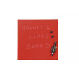 Bi-Office GL150301 bacheca magnética y accesorios Vetro Rosso (Bi-Office Magnetic Glass Whiteboard Memo Tile 480x480mm Red - GL150301 DD) 
