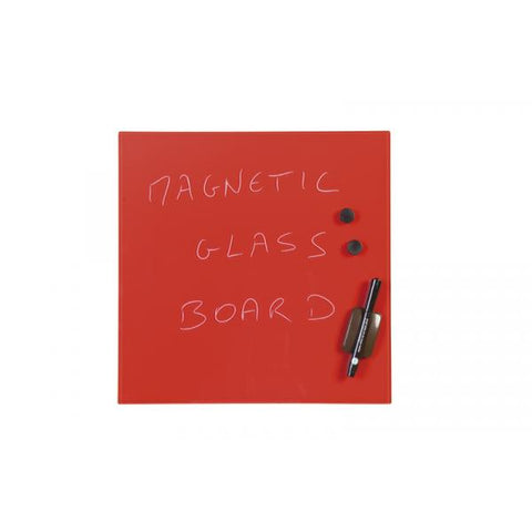 Bi-Office GL150301 bacheca magnética y accesorios Vetro Rosso (Bi-Office Magnetic Glass Whiteboard Memo Tile 480x480mm Red - GL150301 DD) 