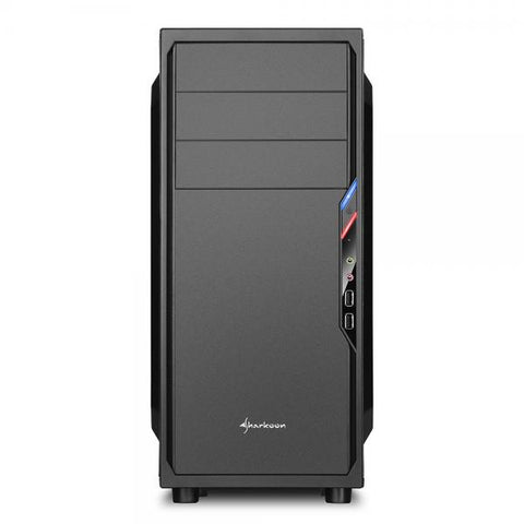 SHARKOON VS4-S CASE MIDI TOWER ATX 6 SLOT ESPANSIONE 2 USB 2.0 FRONTALI BAY DA 2.5"/3.5"/5.25" COLORE NERO