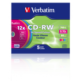 VERBATIM 43167 5 JEWEL CASE CD-RW 12X