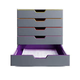 Durable VARICOLOR 5 Plastica Multicolore (Durable VARICOLOR 5 Drawer Unit Desktop Drawer Set with 5 Colour Coded Drawers and Label Inserts - 760527)