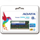 ADATA ADDS1600W8G11-S MEMORIA RAM 8GB 1.600MHz TIPOLOGIA SO-DIMM TECNOLOGIA DDR3L 