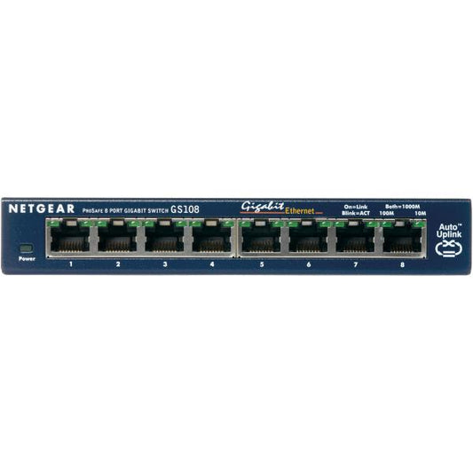 NETGEAR GS108GE SERIE 1 PROSAFE SWITCH 8 PORTE GIGABIT