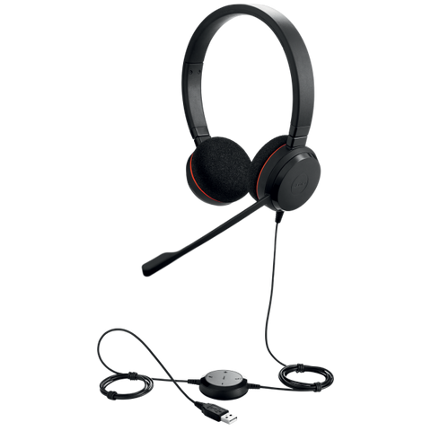 JABRA EVOLVE 20 CUFFIE CON MICROFONO USB COLORE NERO