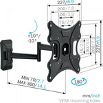 Mount Massive MNT 108 FULL TURN WALL MOUNT 19-37 INCH 40" Nero