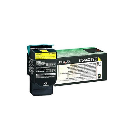 Lexmark C544, X544 Yellow Extra High Yield Return Programme Toner Cartridge (4K) cartuccia toner Originale Giallo
