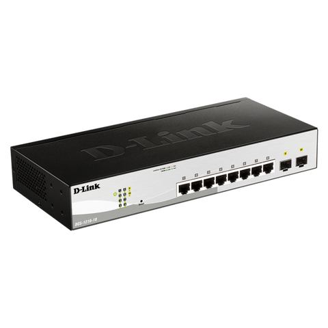 D-LINK DGS-1210-10 SWITCH 10 PORTE LAN RJ-45 10/100/1000 2 PORTE UPLINK SFP COLORE NERO GARANZIA ITALIA