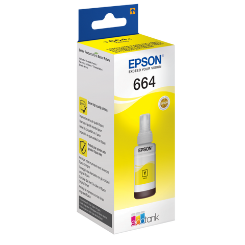 EPSON T6644 FLACONE INCHIOSTRO GIALLO PER EPSON L300-355-555 70ML (C13T664440)