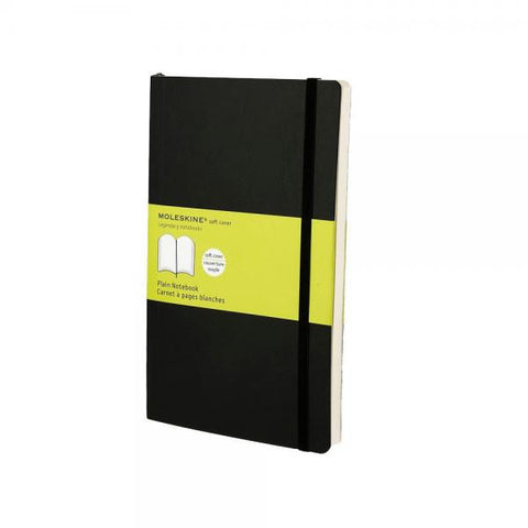 MOLESKINE TACCUINO LARGE MORBIDO NESSUNA RIGATURA CUCITURA DORSO FILO REFE COPERTINA IN POLIURETANO E CARTONE COLORE NERO 240 FOGLI CONF 1 Pz.