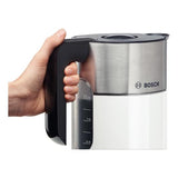 Bosch TWK8611P 1.5L 2400W Antracite, Acciaio inossidabile, Bianco bollitore elettrico