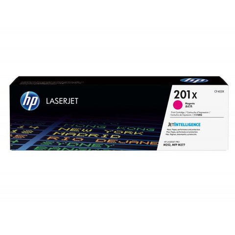 TONER HP 201X MAGENTA PARA ESTAMPACIONES LASER HP 2.300PG (CF403X)
