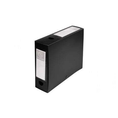 EXACOMPTA SOFT PLASTIC CARTELLA PORTA PROGETTI IN PP C/BOTTONE 240X320 mm DORSO 8 CM COL. NERO