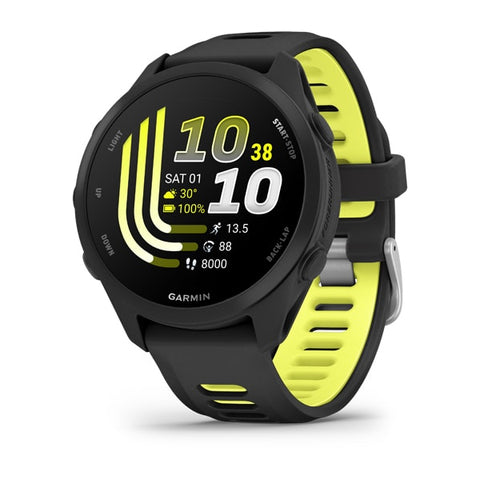 Garmin Forerunner 170 Schwarz mit Schnellwechsel-Silikon-Armband 20 mm (010-03920-00)