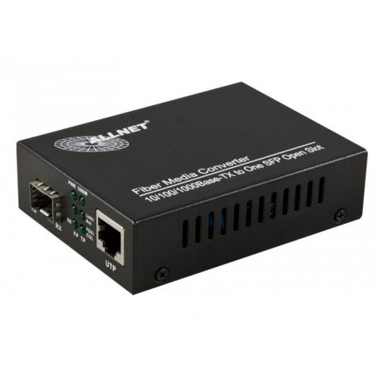 ALLNET ALL-MC104G-SFP1 1000Mbit/s Modalità multipla, Modalità singola Nero convertitore multimediale di rete
