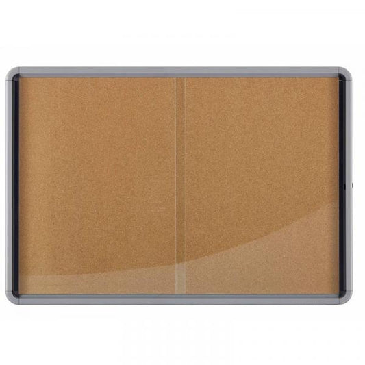 Nobo Bacheca per interni-fondo in sughero 18xA4 anta scorrevole (Nobo 1902575 Premium Plus Cork Lockable Notice Board 18xA4)