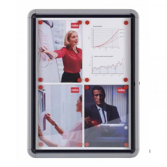 Nobo Bacheca per esterni-fondo magnetico 12xA4 (Nobo 1902581 Premium Plus External Glazed Case Magnetic 12 x A4)
