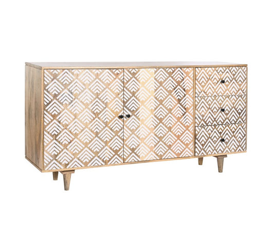 *** Credenza DKD Home Decor Naturale Legno Bianco 160X40X85