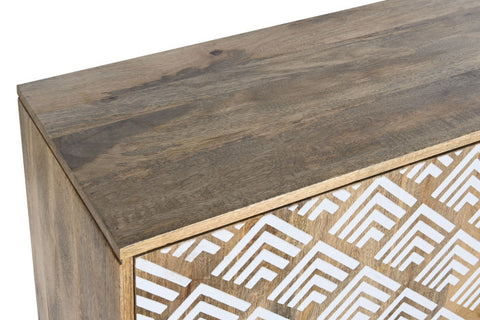 *** Credenza DKD Home Decor Naturale Legno Bianco 160X40X85
