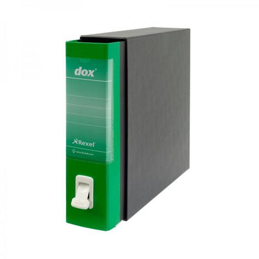 REXEL DOX 2 REGISTRATORE FORMATO PROTOCOLLO 285X350X80 MM COL. VERDE CONF 6 PZ.