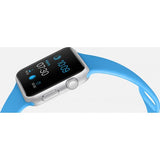 APPLE WATCH SPORT CASSA 38mm ALLUMINIO SILVER CINTURINO BLUE GARANZIA EUROPA