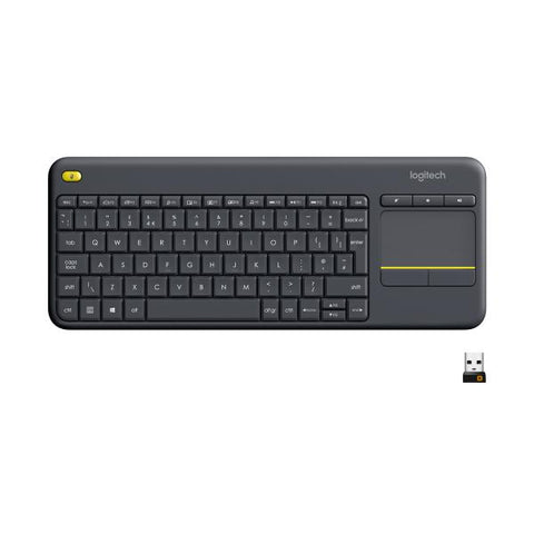 LOGITECH K400 PLUS TASTIERA WIRELESS LAYOUT ITALIANO CON TOUCHPAD INTEGRATO COLORE NERO