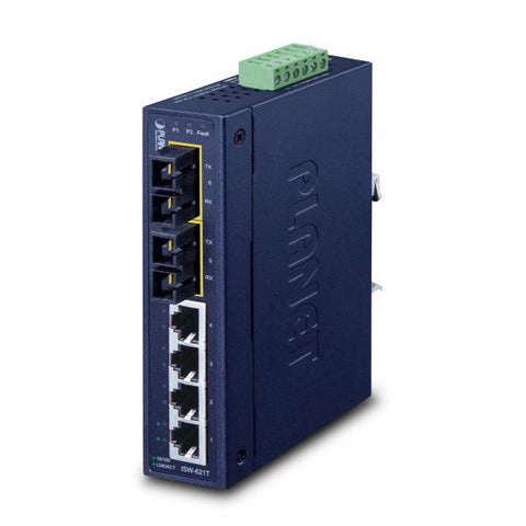 PLANET ISW-621T switch di rete Non gestito L2 Fast Ethernet (10/100) Blu