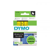 DYMO D1 NASTRO 24MM X 7MT COLORE GIALLO STAMPA NERO (S0720980A)