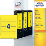 Avery L4769-100 etiqueta para sello Giallo Etiqueta para sello autoadhesivo 