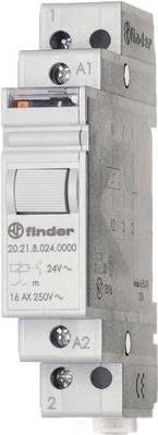 FINDER Stromst.-Sch.24VDC 20.21.9.024.4000 Serie 20 fr DIN-Schiene 1S 16A 20.21.9.024.4000 (202190244000)