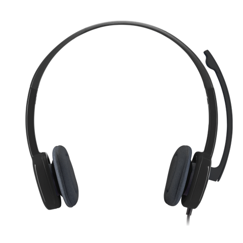 LOGITECH H151 CUFFIE CON MICROFONO CAVO 1.8MT JACK 3.5MM COLORE NERO