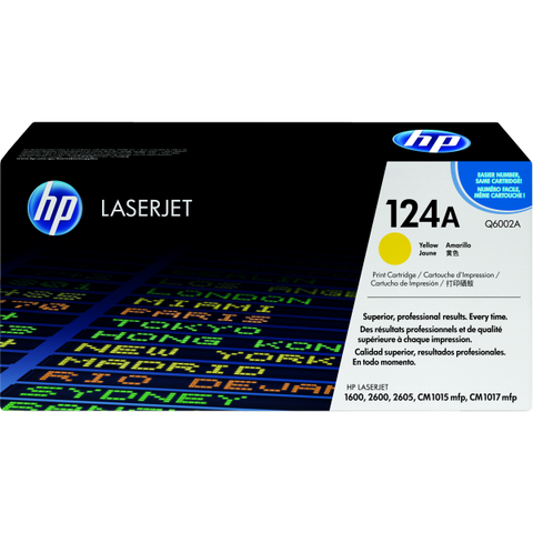 HP 124 A Q6002A TONER LASER-JET 2.000 PAGINE GIALLO PER CLJ2600