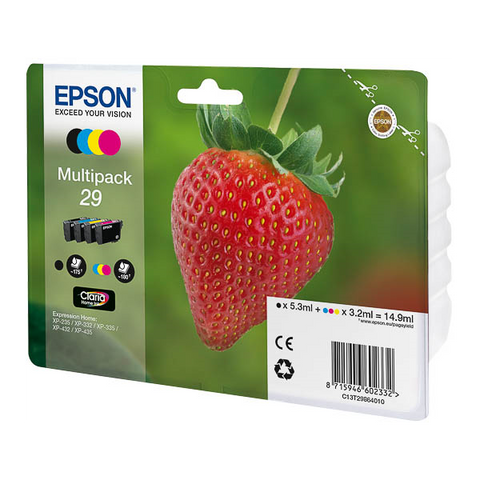 EPSON MULTIPACK 29 CONFEZIONE 4 CARTUCCE NERO+CIANO+MAGENTA+GIALLO